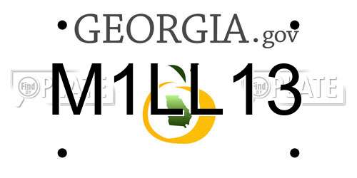 M1LL13 Georgia License Plate