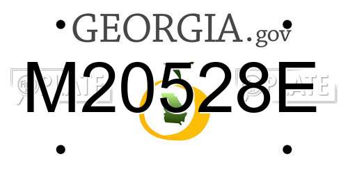 M20528E Georgia License Plate