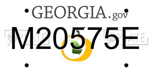 M20575E Georgia License Plate