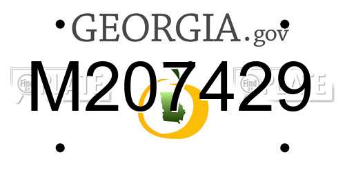 M207429 Georgia License Plate
