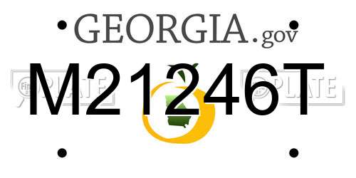 M21246T Georgia License Plate