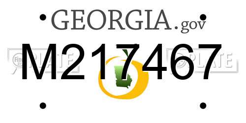 M217467 Georgia License Plate
