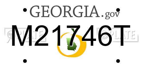 M21746T Georgia License Plate