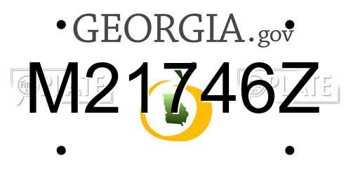 M21746Z Georgia License Plate