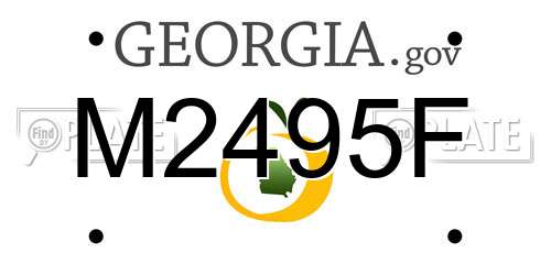 M2495F Georgia License Plate