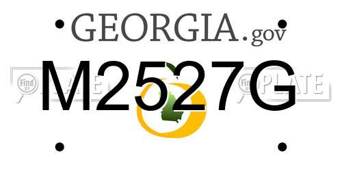 M2527G Georgia License Plate