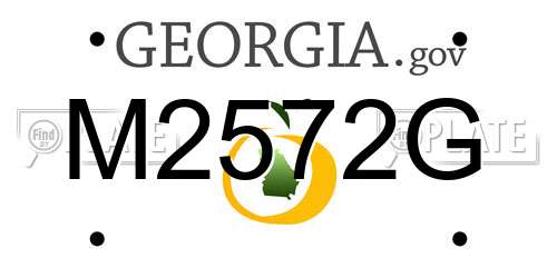 M2572G Georgia License Plate