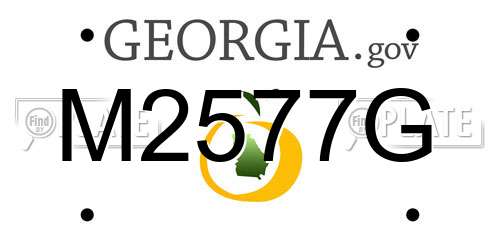 M2577G Georgia License Plate