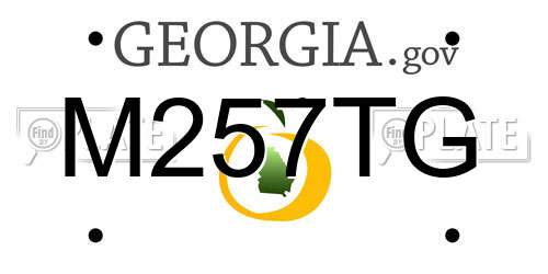 M257TG Georgia License Plate