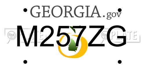 M257ZG Georgia License Plate