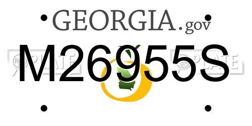 M26955S Georgia License Plate