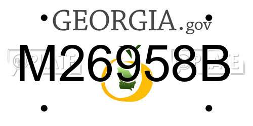 M26958B Georgia License Plate