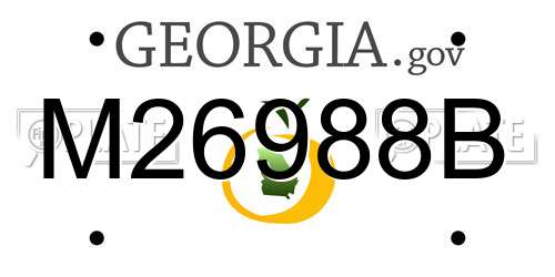 M26988B Georgia License Plate
