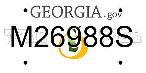 M26988S Georgia License Plate