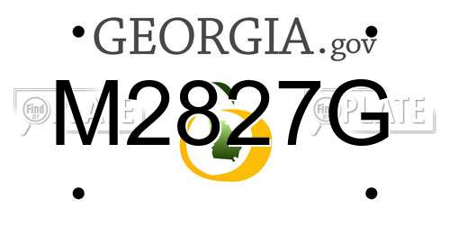 M2827G Georgia License Plate
