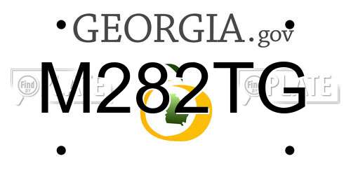 M282TG Georgia License Plate