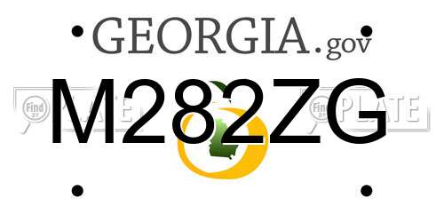 M282ZG Georgia License Plate