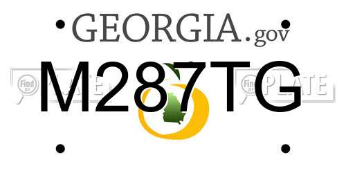 M287TG Georgia License Plate