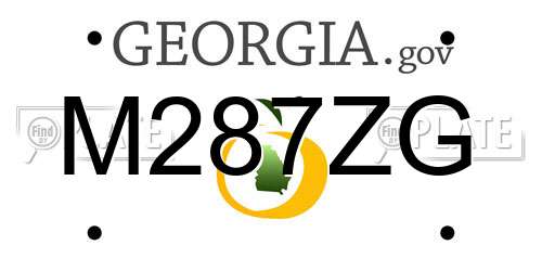 M287ZG Georgia License Plate