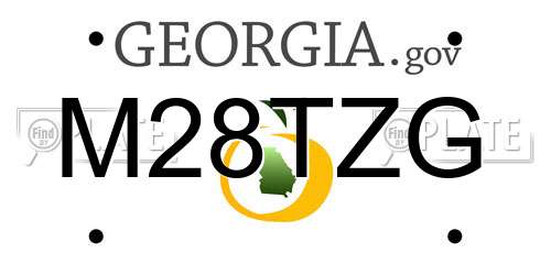 M28TZG Georgia License Plate