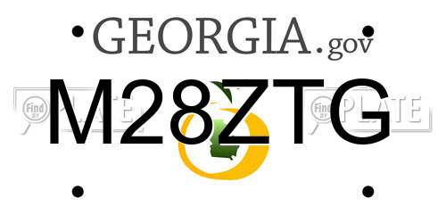 M28ZTG Georgia License Plate