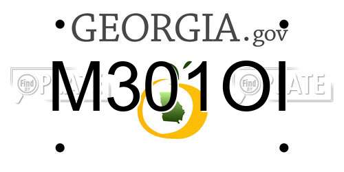 M301OI Georgia License Plate