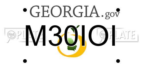 M30IOI Georgia License Plate