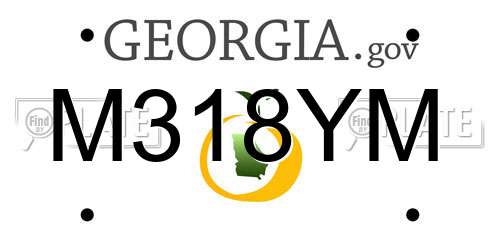 M318YM Georgia License Plate