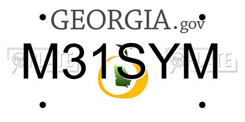 M31SYM Georgia License Plate