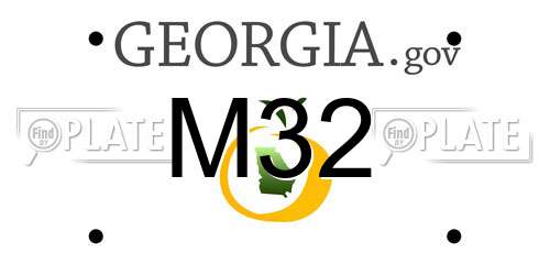 M32 Georgia License Plate