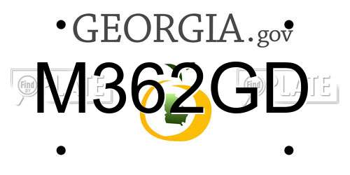 M362GD Georgia License Plate