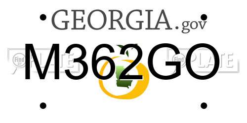 M362GO Georgia License Plate