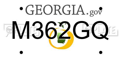 M362GQ Georgia License Plate