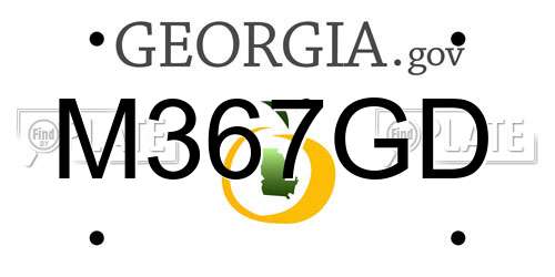 M367GD Georgia License Plate
