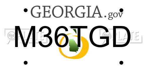 M36TGD Georgia License Plate