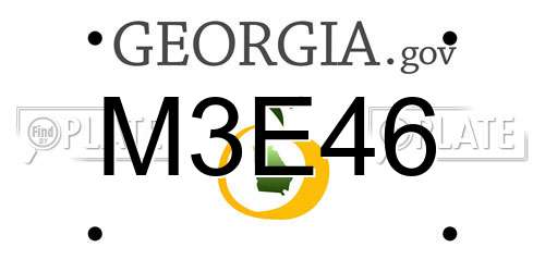 M3E46 Georgia License Plate