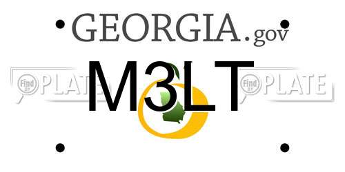 M3LT Georgia License Plate