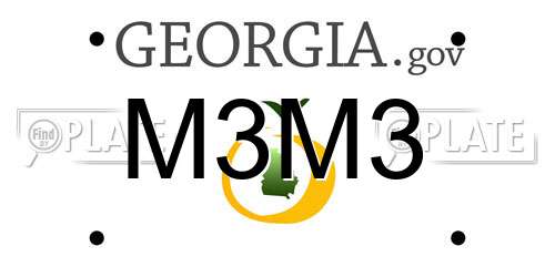 M3M3 Georgia License Plate