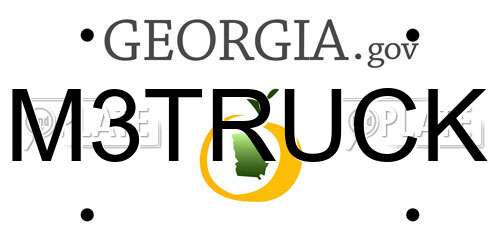 M3TRUCK Georgia License Plate