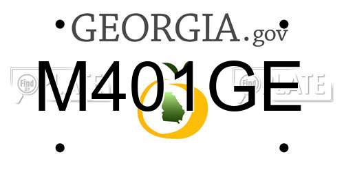M401GE Georgia License Plate