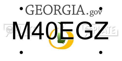M40EGZ Georgia License Plate
