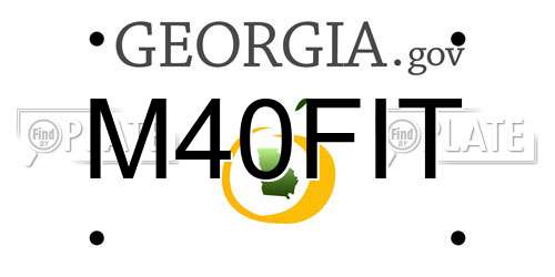 M40FIT Georgia License Plate