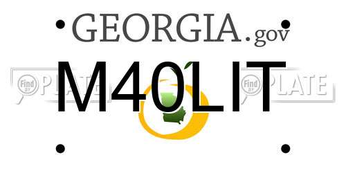 M40LIT Georgia License Plate