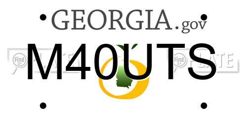 M40UTS Georgia License Plate