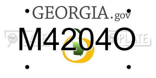 M4204O Georgia License Plate