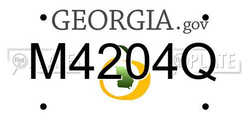 M4204Q Georgia License Plate