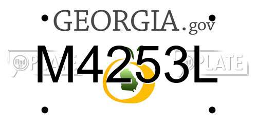 M4253L Georgia License Plate