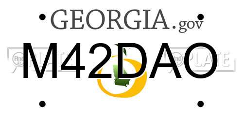 M42DAO Georgia License Plate