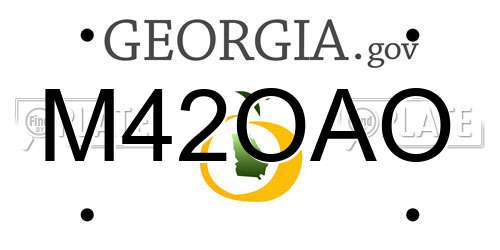 M42OAO Georgia License Plate