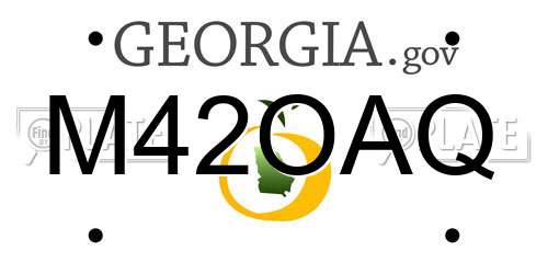 M42OAQ Georgia License Plate